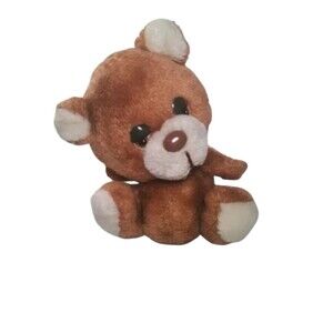 Vintage Russ Berrie Plush Brown Bear #621 Stuffed Animal Made in Korea 7"